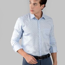 MUTAQINOTI Comfort Micro Ditsy Opaque Printed Cotton Formal Shirt-picture-10
