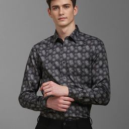 Louis Philippe Men Classic Spread Collar Floral Printed Cotton Formal Shirt-image-85