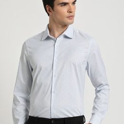 THE BEAR HOUSE Slim Fit Micro Ditsy Printed Pure Cotton Formal Shirt-picture-8