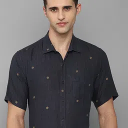 Allen Solly Men Navy Blue Printed Slim Fit Formal Shirt-image-18