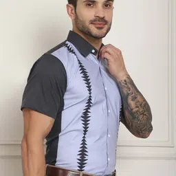 Indian Needle Classic Printed Formal Shirt-image-99
