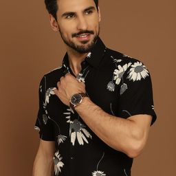 Indian Needle Classic Floral Printed Formal Shirt-image-32