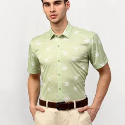 JAINISH Spread Collar Classic Fit Abstract Printed Cotton Formal Shirt-image-15