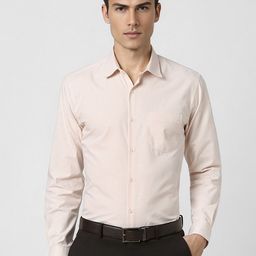 Peter England Spread Collar Long Sleeves Striped Regular Fit Formal Shirt-image-70