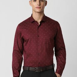 Peter England Slim Fit Cotton Printed Formal Shirt-image-33