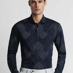 Peter England Geometric Printed Super Slim Fit Formal Shirt-image-13