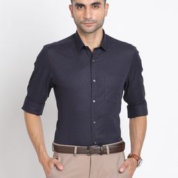 Turtle Modern Slim Fit Micro Ditsy Printed Pure Cotton Formal Shirt-image-93
