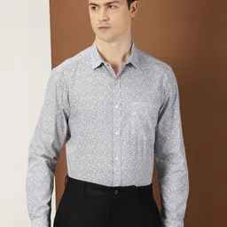INVICTUS Original Slim Fit Abstract Printed Pure Cotton Formal Shirt-38