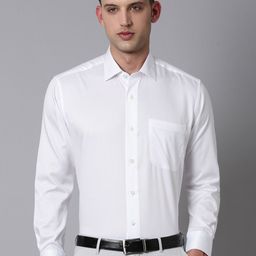 Luxure by Louis Philippe Spread Collar Pure Cotton Formal Shirt-picture-28