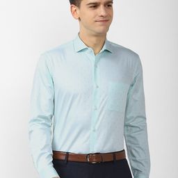 Peter England Elite Men Green Formal Shirt-image-15