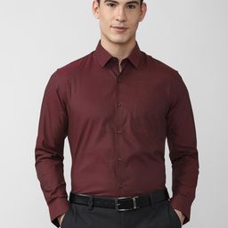 Peter England Men Maroon Formal Shirt-image-72