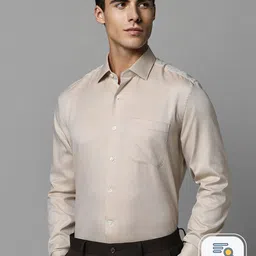 Luxure by Louis Philippe Slim Fit Micro Ditsy Self Design Formal Shirt-image-65