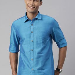 TATTVA Men Blue Slim Fit Casual Shirt-image-56