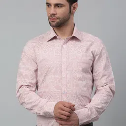 MUTAQINOTI Men Abstract Printed Comfort Opaque Formal Shirt-image-90