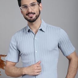 Indian Needle Classic Opaque Striped Formal Shirt-image-30