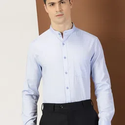 INVICTUS Original Slim Fit Band Collar Cotton Casual Shirt-picture-48