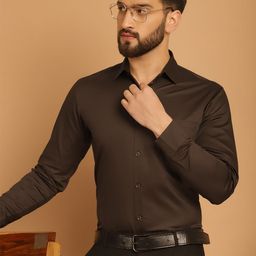 Indian Needle Classic Spread Collar Long Sleeves Regular Fit Formal Shirt-image-86