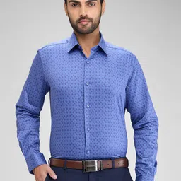Raymond Printed Cotton Formal Shirt-image-42