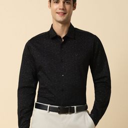 Allen Solly Slim Fit Geometric Printed Pure Cotton Formal Shirt-image-88