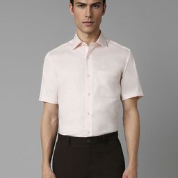 Louis Philippe Spread Collar Pure Cotton Formal Shirt-image-79