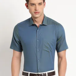 Turtle Modern Spread Collar Regular Fit Pure Cotton Formal Shirt-image-44