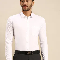 Ramraj Spread Collar Pure Cotton Formal Shirt-image-65