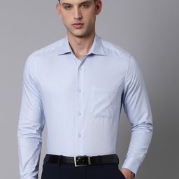 Louis Philippe Textured Opaque Classic Fit Cotton Formal Shirt-image-46