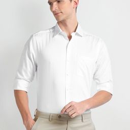 Arrow Spread Collar Opaque Cotton Formal Shirt-picture-38