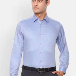 Van Heusen Men Blue Regular Fit Solid Formal Shirt-image-74