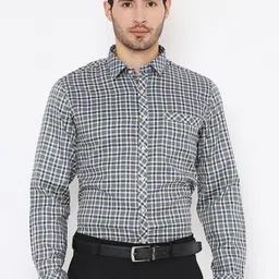Maharaja India Slim Slim Fit Checked Formal Shirt-picture-25