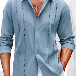 StyleCast Men Original Fit Spread Collar Textured Casual Shirt-image-52