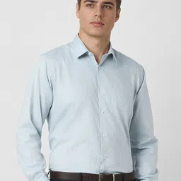 Van Heusen Men Spread Collar Abstract Printed Cotton Slim Fit Formal Shirt-image-36