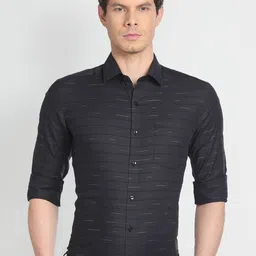 Arrow Slim Fit Horizontal Stripes Pure Cotton Formal Shirt-picture-26