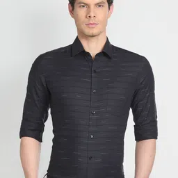 Arrow Slim Fit Horizontal Stripes Cotton Formal Shirt-picture-22