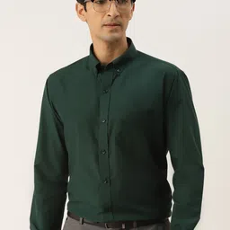 English Navy Original Slim Fit Button-Down Collar Easy Iron Wrinkle Resistant Formal Shirt-image-37