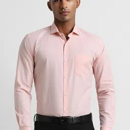 Peter England Slim Fit Opaque Formal Shirt-image-90