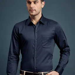 LOUIS STITCH Comfort Regular Fit Spread Collar Pure Cotton Formal Shirt-image-27