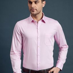 LOUIS STITCH Comfort Regular Fit Spread Collar Pure Cotton Formal Shirt-image-57