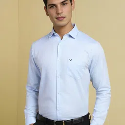Allen Solly Men Spread Collar Solid Cotton Slim Fit Formal Shirt-picture-43