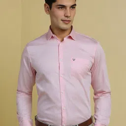 Allen Solly Men Spread Collar Solid Cotton Slim Fit Formal Shirt-picture-38