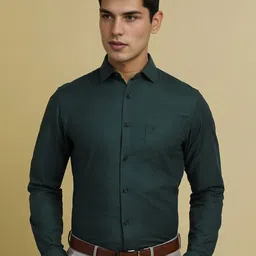 Allen Solly Men Spread Collar Micro Ditsy Printed Cotton Slim Fit Formal Shirt-picture-44