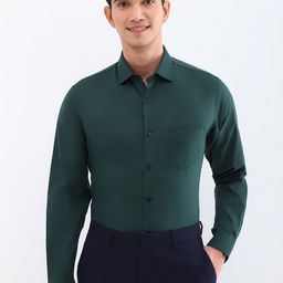 Allen Solly Men Spread Collar Solid Cotton Slim Fit Formal Shirt-picture-18