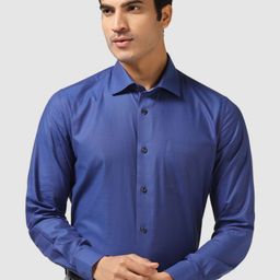 Blackberrys India Slim Spread Collar Cotton Formal Shirt-image-77