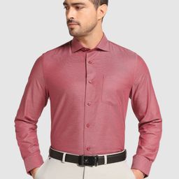 Blackberrys India Slim Spread Collar Cotton Formal Shirt-image-61