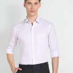 Arrow Geometric Printed Slim Fit Cotton Twill Formal Shirt-picture-10