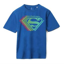 Wear Your Mind Boys Superman Printed Pure Cotton Oversized T-shirt-picture-5