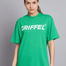 GRIFFEL Typography Printed Drop Shoulder Cotton Oversized T-shirt-image-26