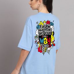 Imsa Moda Typography Printed Longline Cotton Oversized T-shirt-image-84