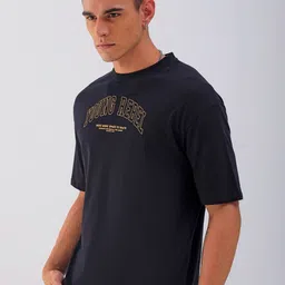 The Indian Garage Co Men Printed Applique Boxy T-shirt-image-87