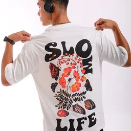 The Indian Garage Co Men Back Printed Round Neck Boxy Oversized T-shirt-image-20